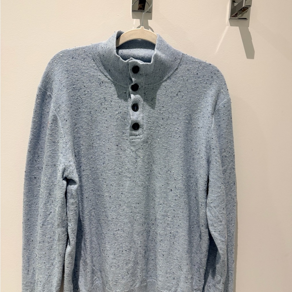 Men's Light Gray Turtleneck Sweater